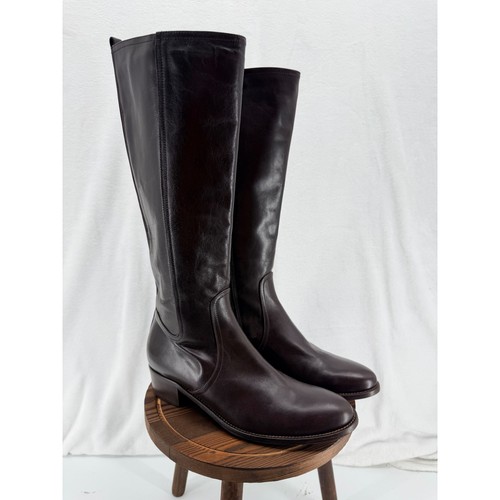 Aquatalia leather tall riding - leather,