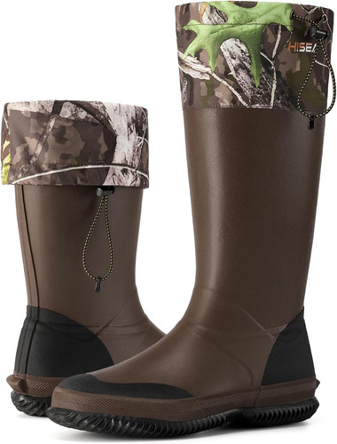 Men tall rubber rain boots - rubber,